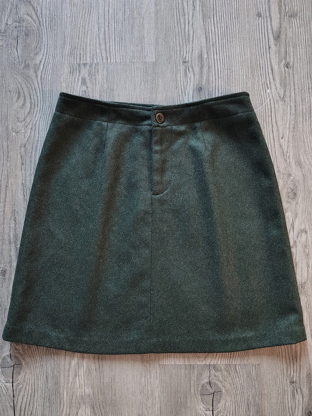 GAP Women's Forest Moss Green Wool A-Line Button Front Lined Mini Skirt Size 6